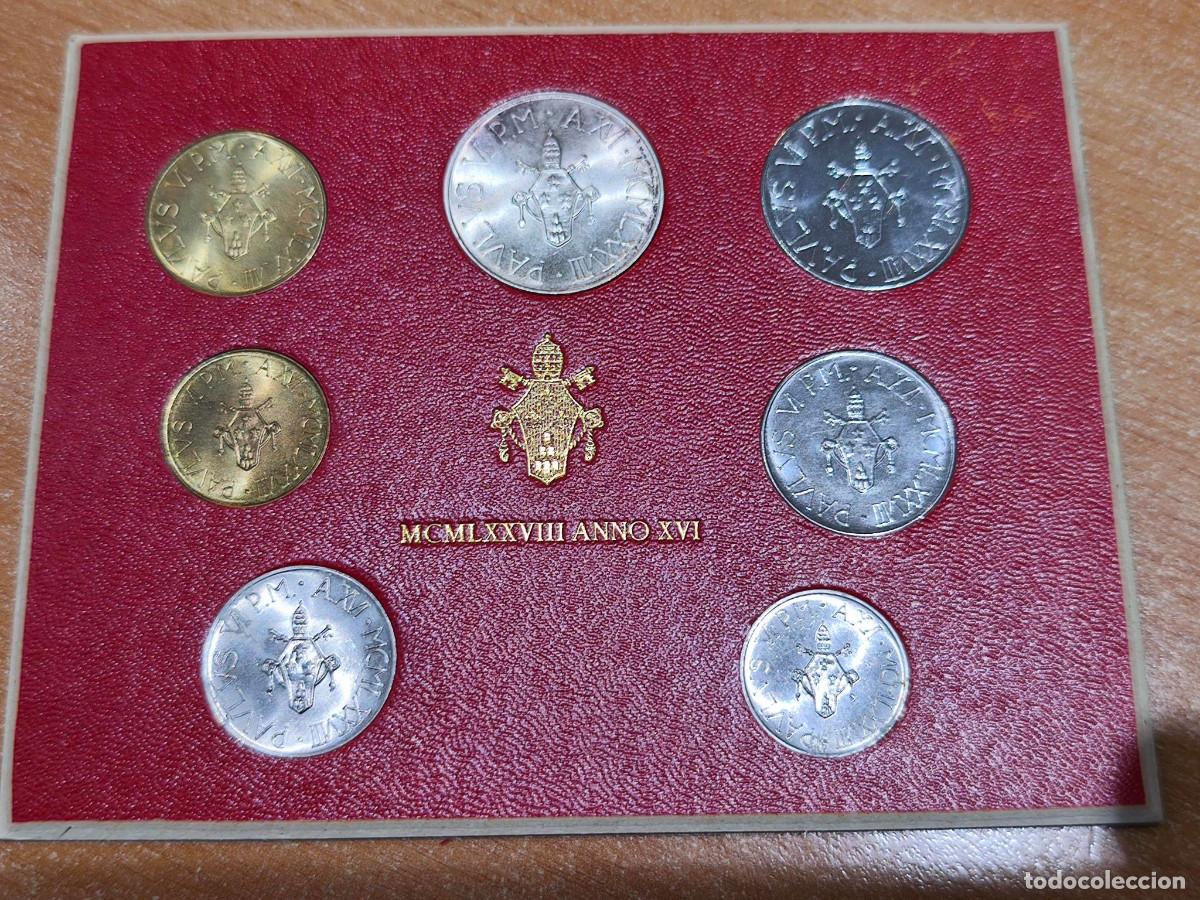 Monedas antiguas de Europa: LOTE VATICANO SET MONEDAS 1978 PABLO VI MCMLXXVIII ANNO XVI ESTUCHE