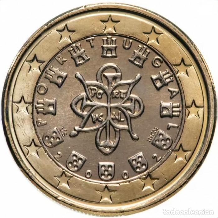Monedas antiguas de Europa: 1 y 2 euros de Portugal a&ntilde;o 2002