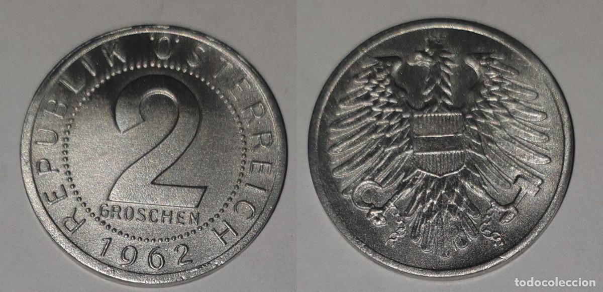 Monedas antiguas de Europa: Austria 2 Groschen 1962 - Segunda Rep&uacute;blica - KM#2876