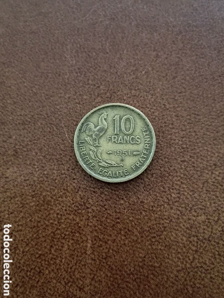 Monedas antiguas de Europa: 10 FRANCOS B 1951 - FRANCIA