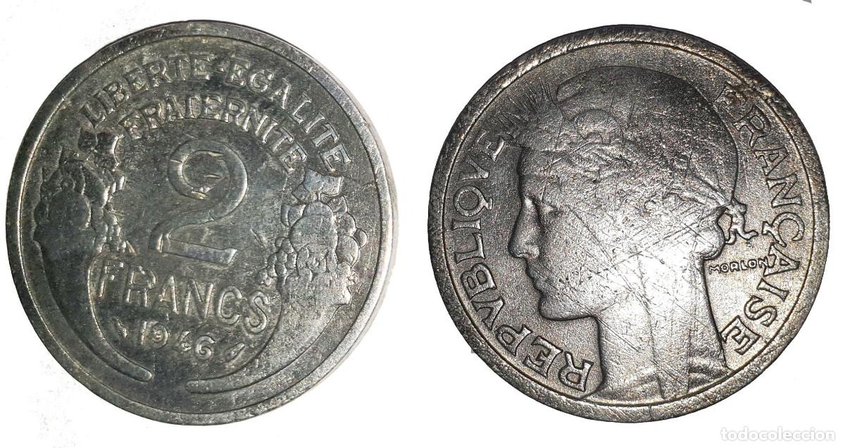 Monedas antiguas de Europa: Francia 2 Francs 1946 - C&eacute;r&egrave;s - KM#886