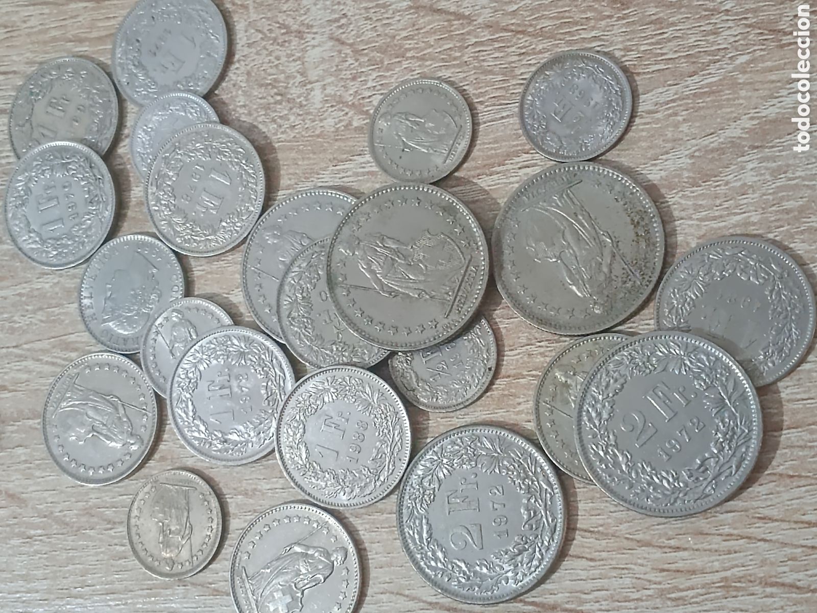 Monedas antiguas de Europa: Suiza: 24,20 francos suizos en monedas