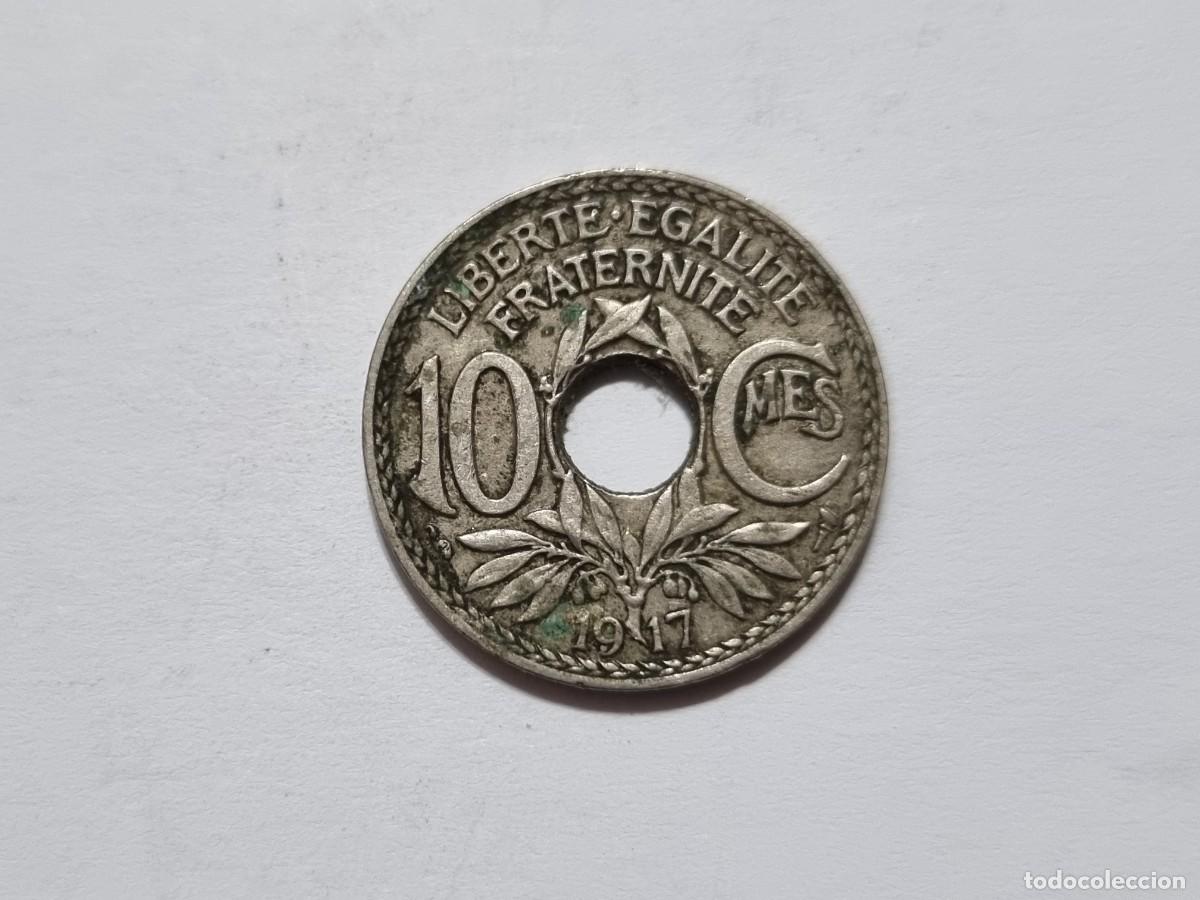 Monedas antiguas de Europa: Antigua Moneda Francesa Francia 10 Centimos 1917 Coleccionista