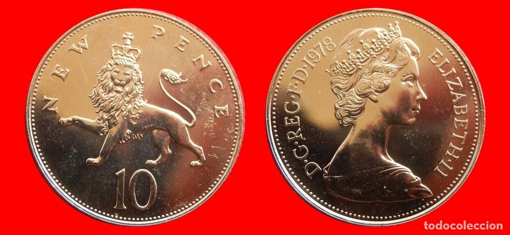 Monedas antiguas de Europa: 10 PENIQUES PENCE 1978 SIN CIRCULAR PROOF PROCEDENTE DE BLISTER INGLATERRA REINO UNIDO-9237SC