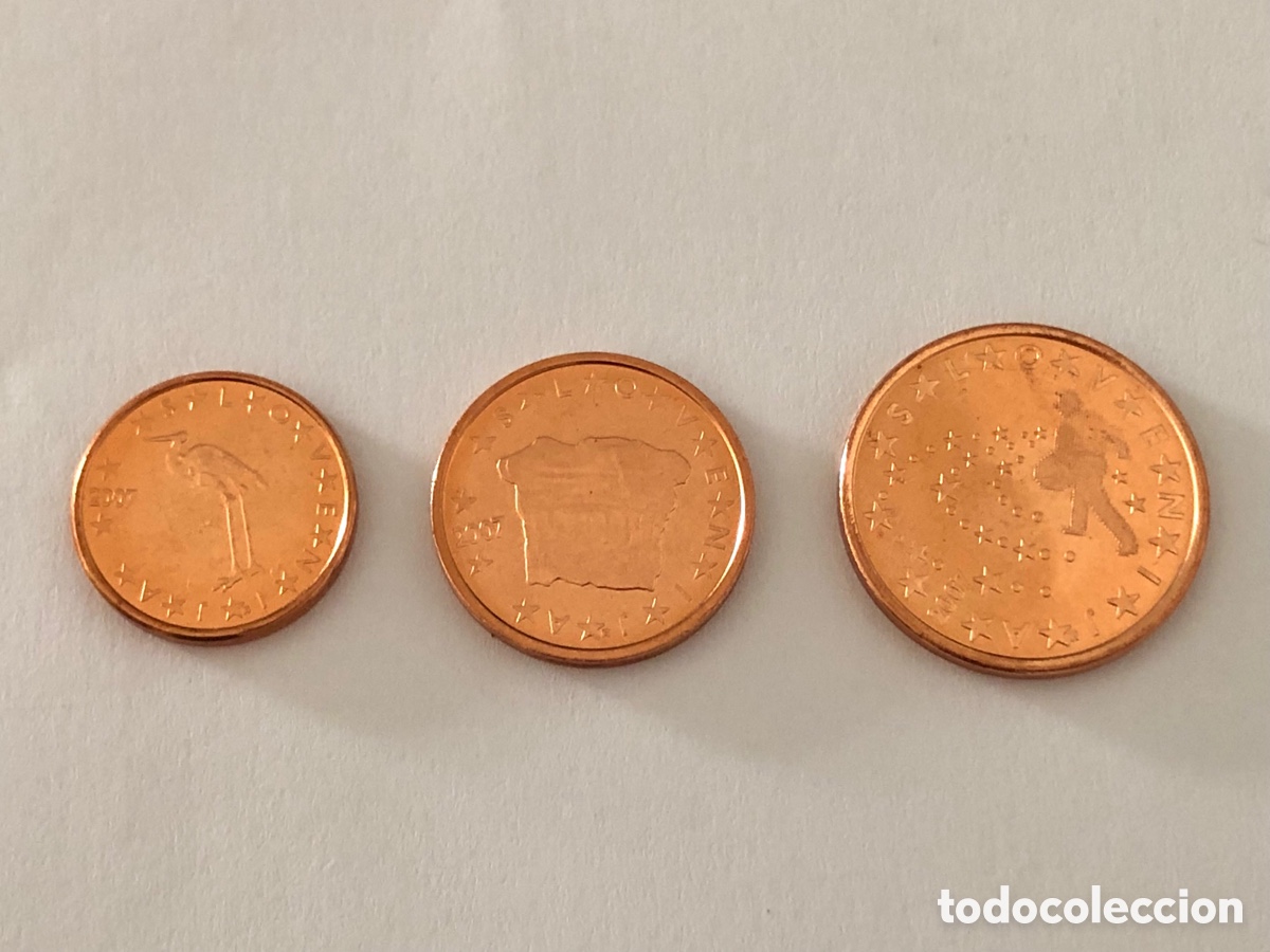 Monedas antiguas de Europa: Lote 3 Monedas Eslovenia 2007 (SC)