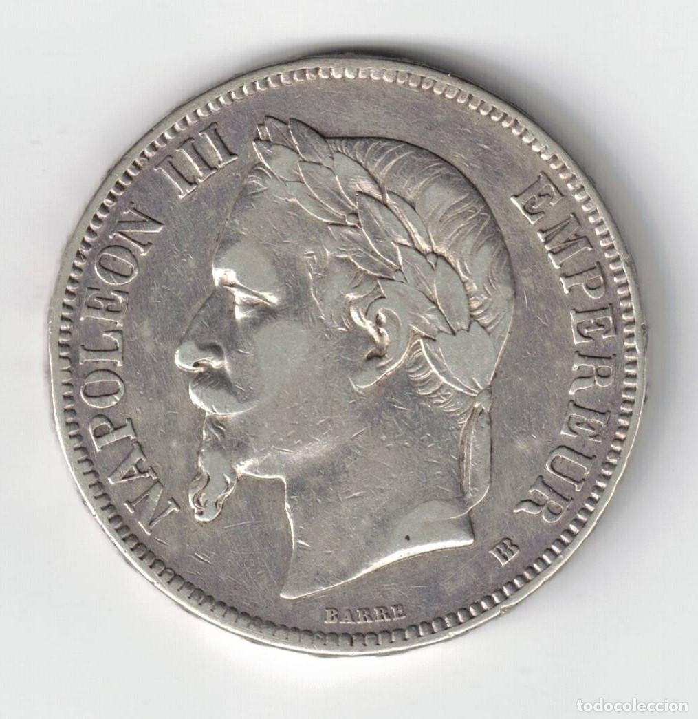 Monedas antiguas de Europa: MONEDA FRANCIA ROUEN 5 FRANCOS PLATA 1868 B NAPOLEON III EMPIRE FRAN&Ccedil;AIS