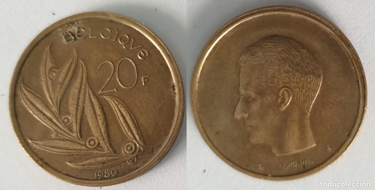 Monedas antiguas de Europa: B&eacute;lgica 20 Francos 1980 - Balduino I - KM#159