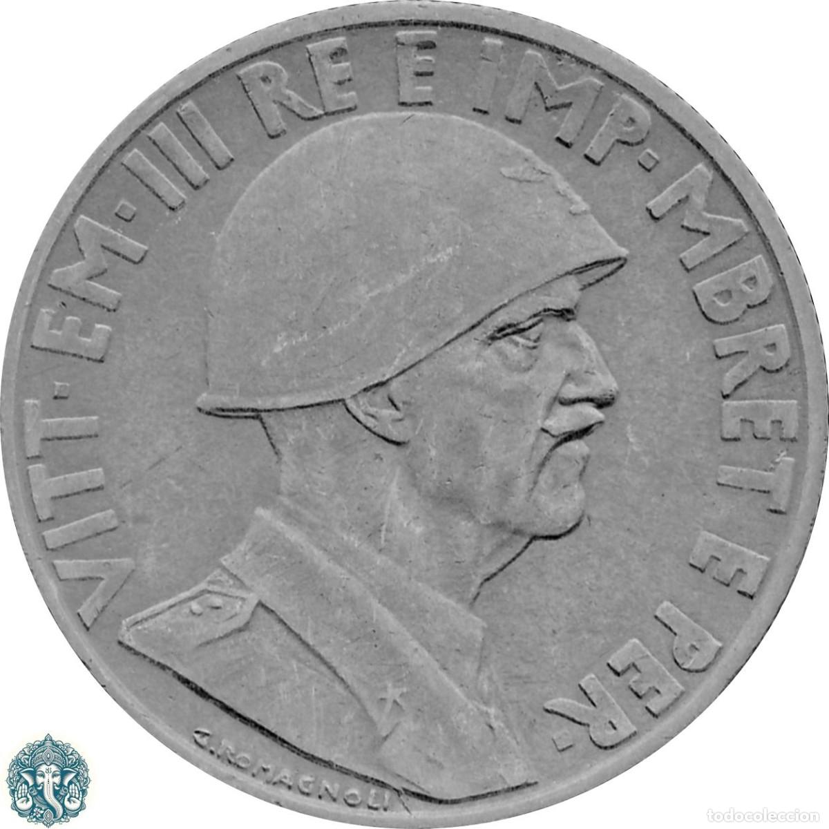Monedas antiguas de Europa: ALBANIA 1 Lek 1939 XVIII Vittorio Emanuele III KM#31 magn&eacute;tica OCUPACI&Oacute;N ITALIANA