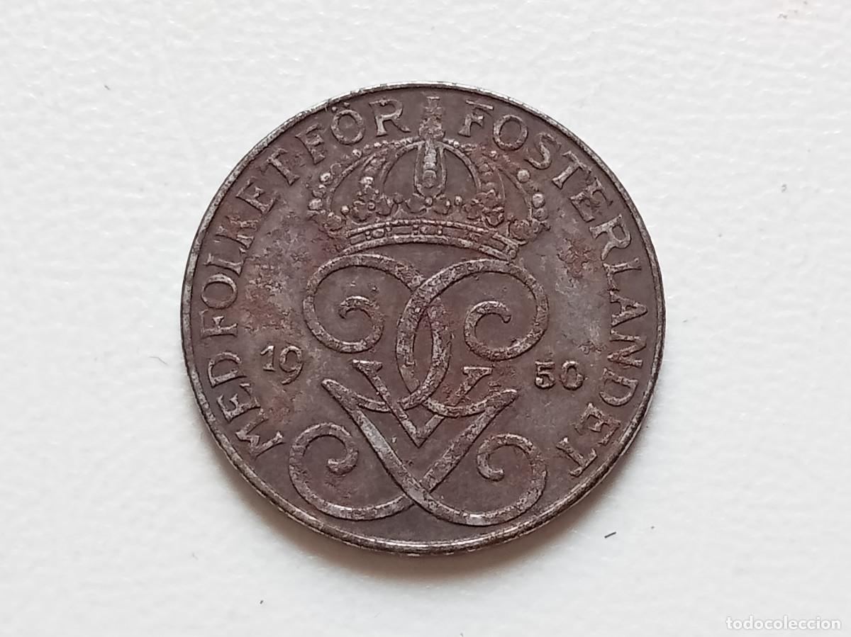 Moedas antigas da Europa: SUECIA 5 ORE 1950 HIERRO KM# 812