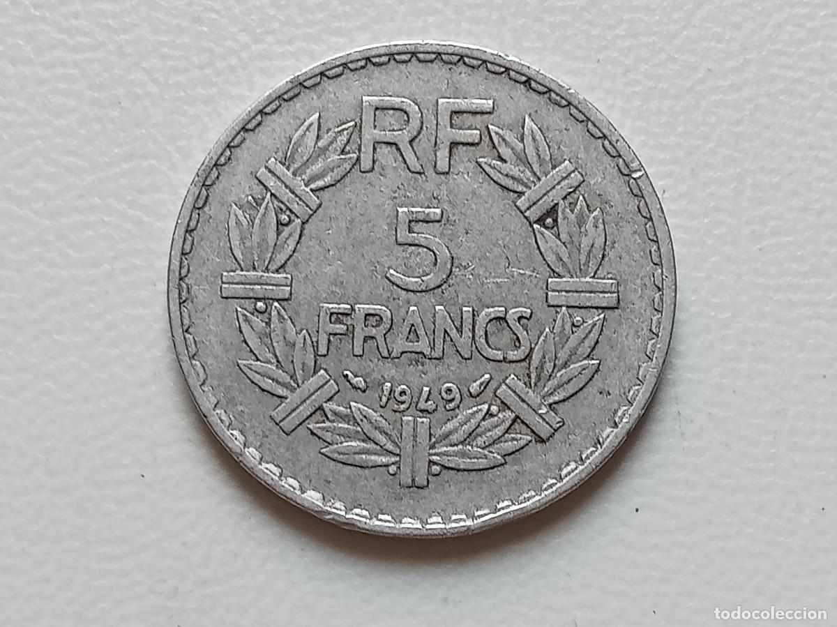 Monedas antiguas de Europa: FRANCIA 5 FRANCS ALUMINIO 1949 KM#888b.1