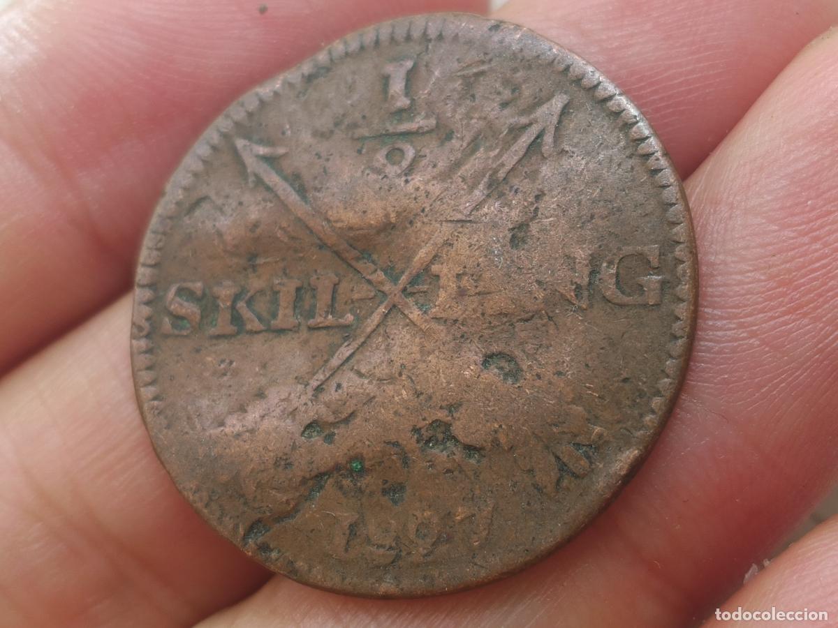 Monedas antiguas de Europa: REINO DE SUECIA - 1/2 SKILLING 1827