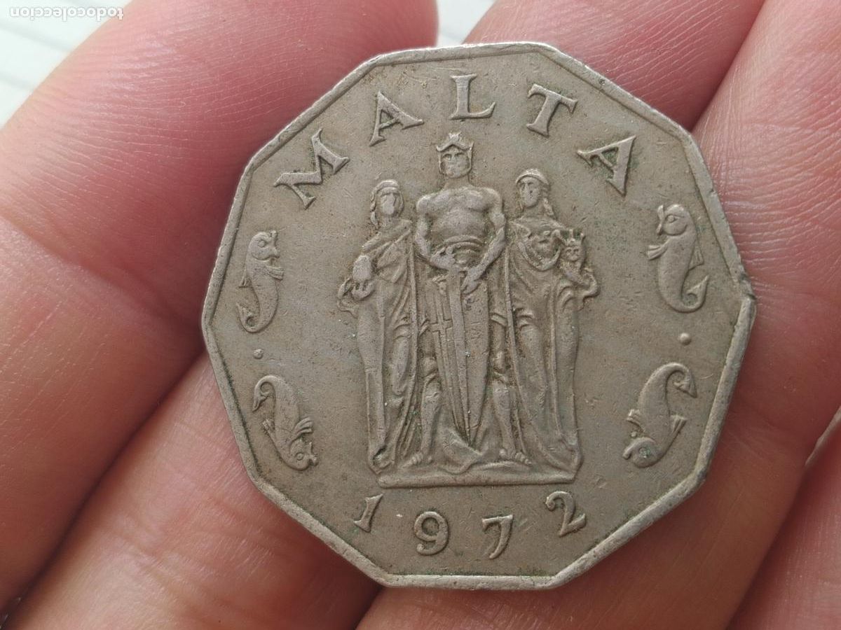 Monedas antiguas de Europa: MONEDA 50 CENTS 1972 MALTA