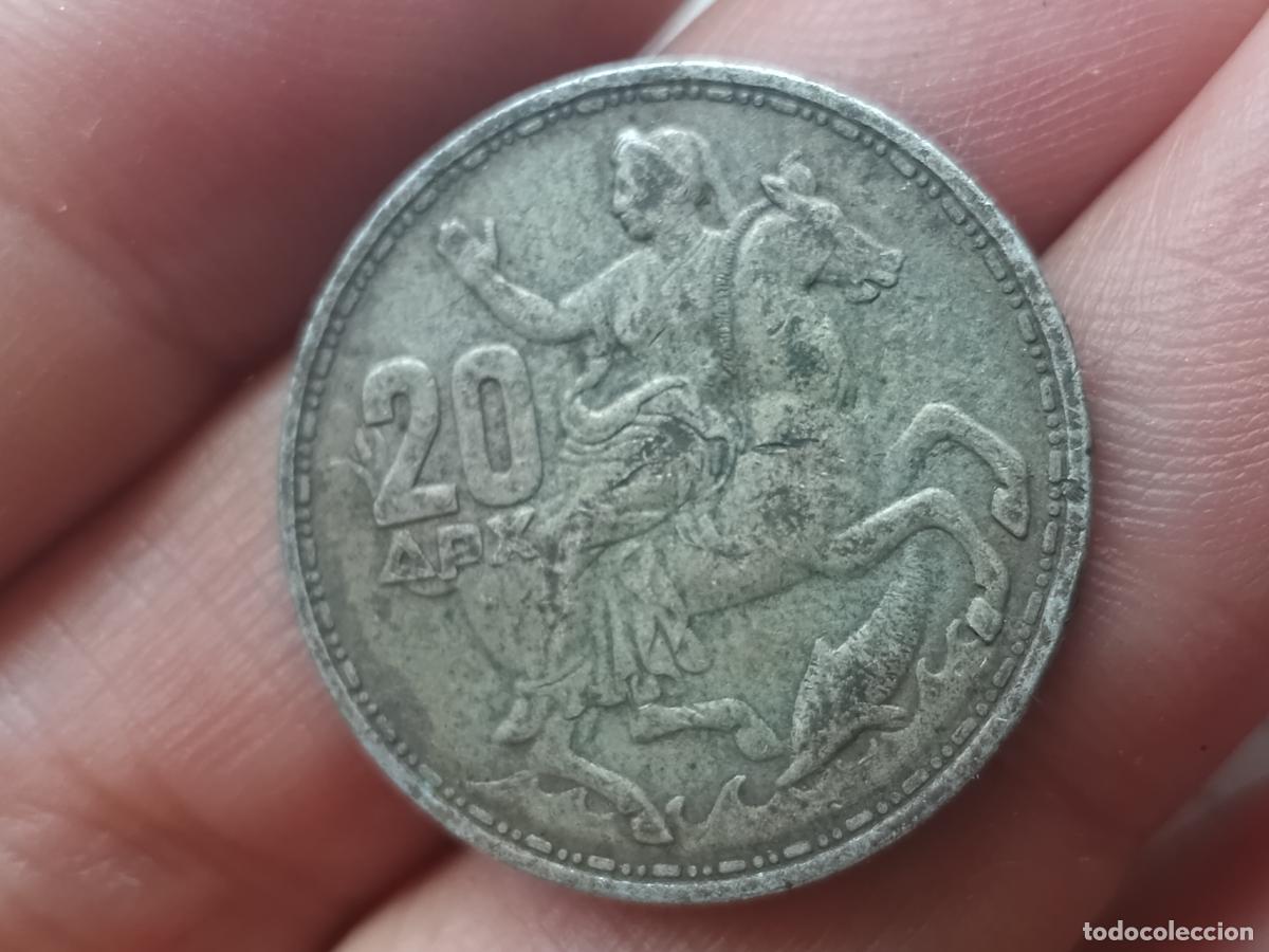 Monedas antiguas de Europa: 20 Dracmas 1960. Plata. Grecia