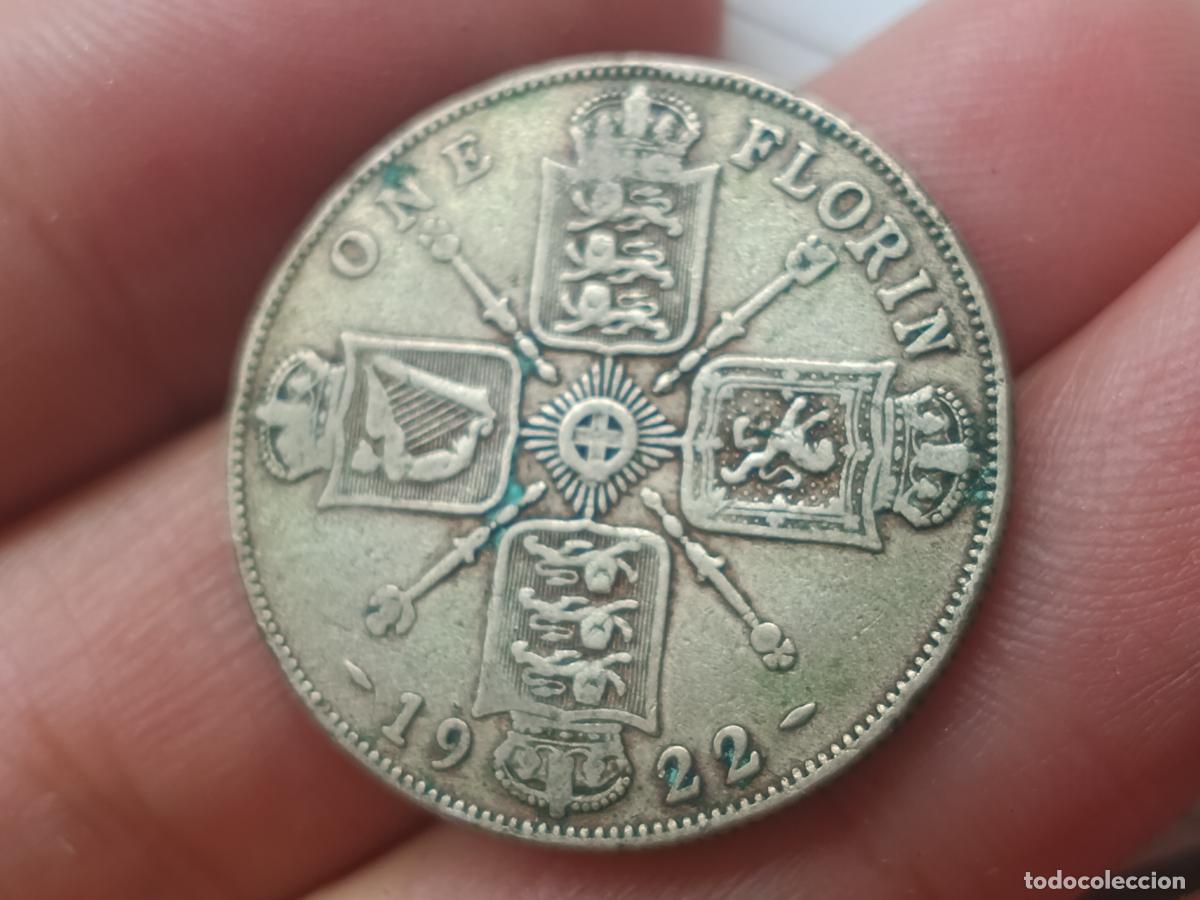 Monedas antiguas de Europa: GRAN BRETA&Ntilde;A. 1 FLORIN GEORGE V. 1922. PLATA