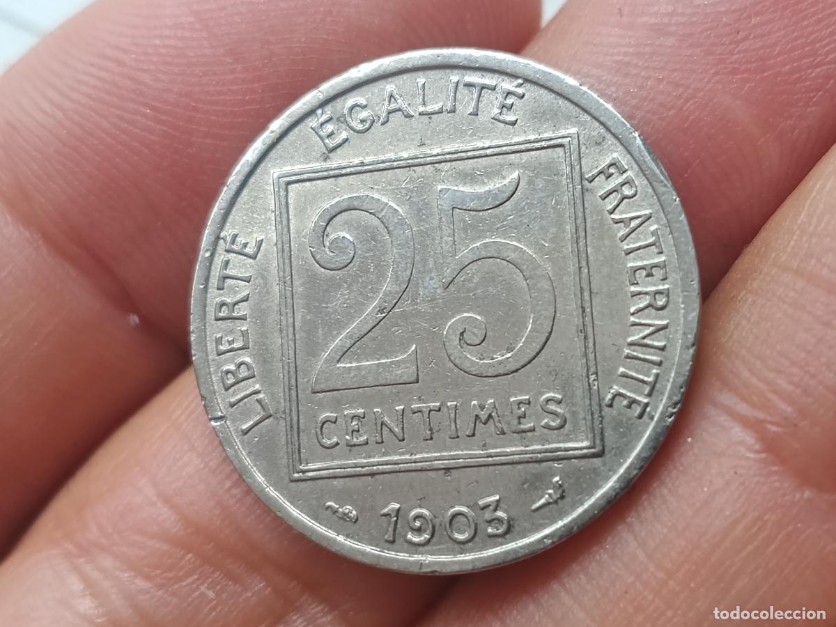 Monedas antiguas de Europa: FRANCIA - 25 CENTIMES 1903