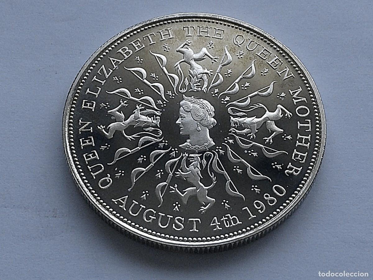 Monedas antiguas de Europa: Great Britain Queen Mother 80th birthday 1980 silver crown 43ea28