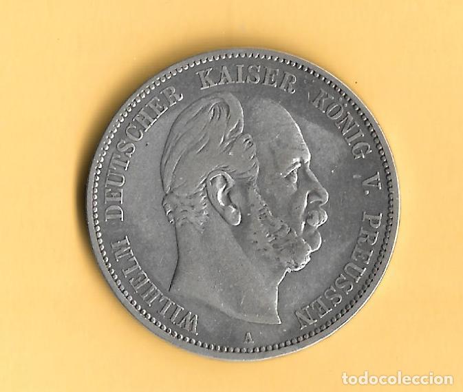 Monedas antiguas de Europa: PRUSIA 5 MARCOS 1876 A