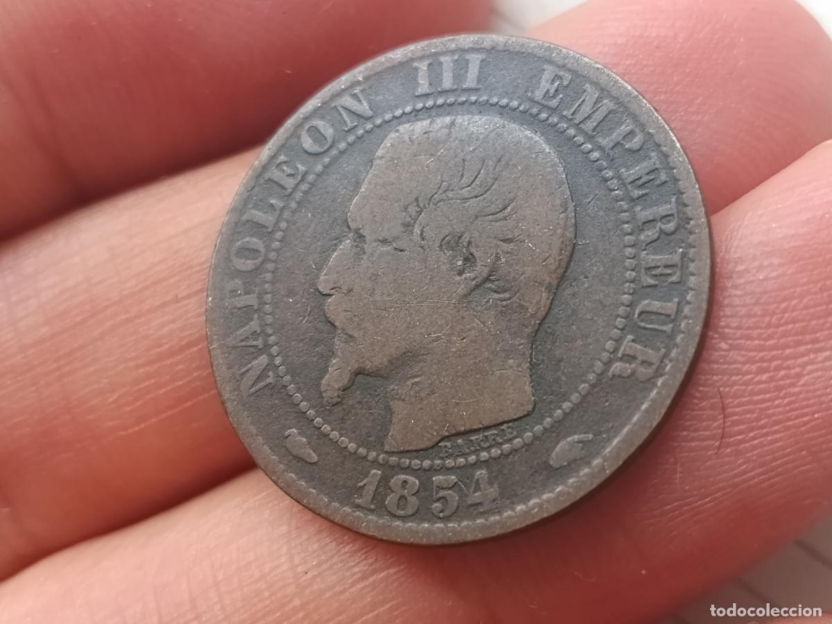 Monedas antiguas de Europa: Francia. 5 centimes 1854