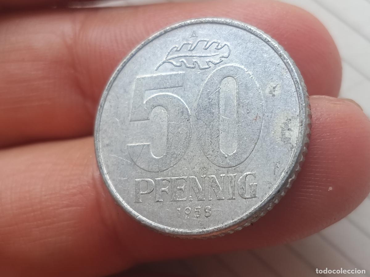 Monedas antiguas de Europa: ALEMANIA RD RDA DDER - 50 PFENNIG 1958A