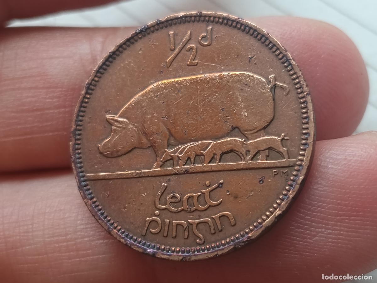 Monedas antiguas de Europa: REP&Uacute;BLICA DE IRLANDA, 1/2 Penny, 1953