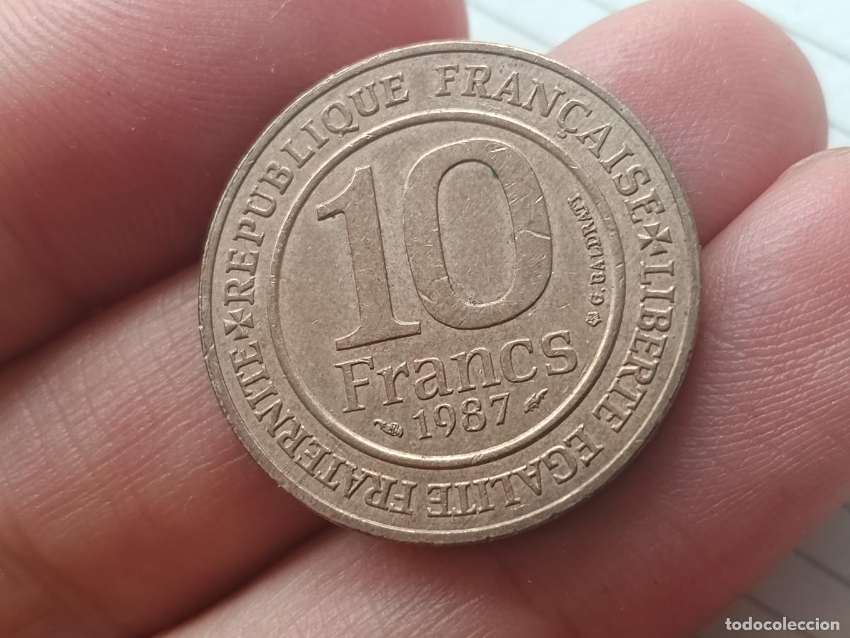 Monedas antiguas de Europa: Francia. 10 francos 1987 Milenario Dinast&iacute;a de los Capetos