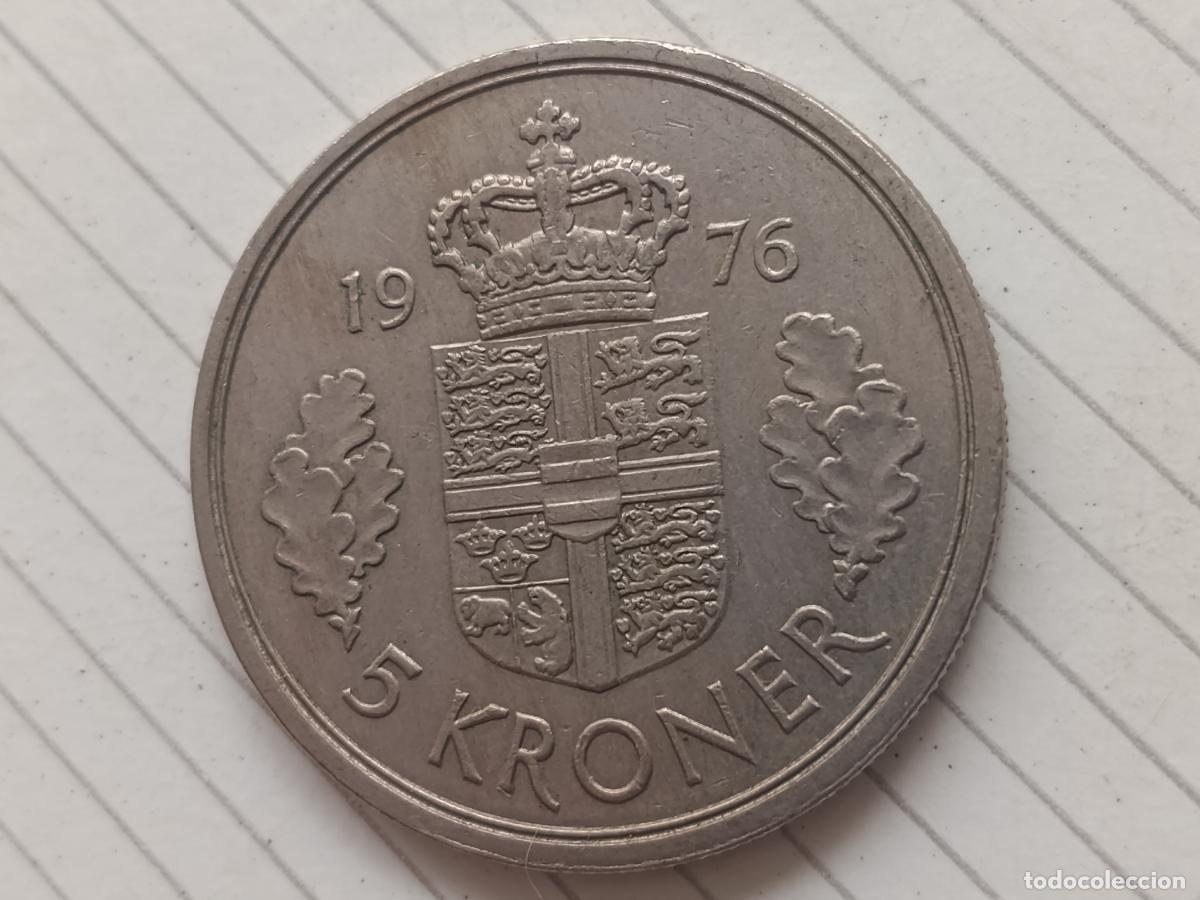 Monedas antiguas de Europa: Dinamarca 5 kroner 1975