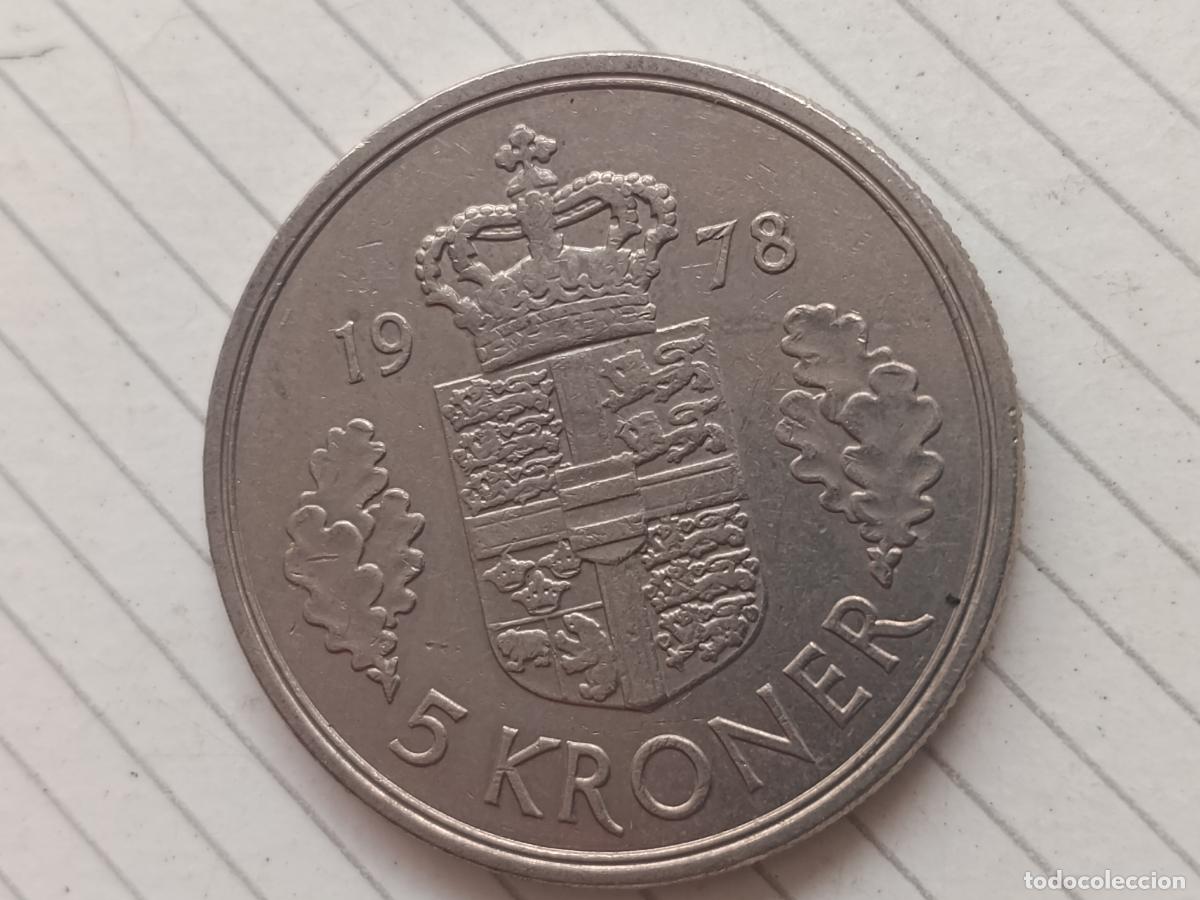 Monedas antiguas de Europa: Dinamarca 5 kroner 1978