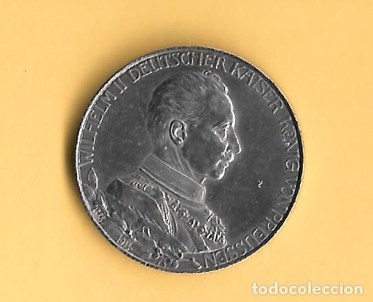 Monedas antiguas de Europa: PRUSIA 2 MARCOS 1913, CONMEMORA LOS 25 A&Ntilde;OS DE REINADO