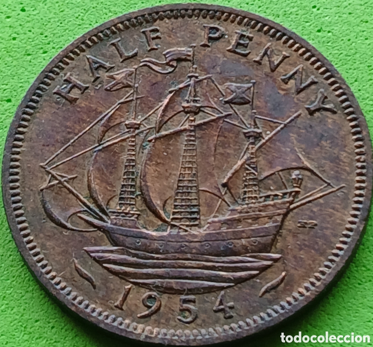 Monedas antiguas de Europa: Reino Unido half penny 1954 km#896