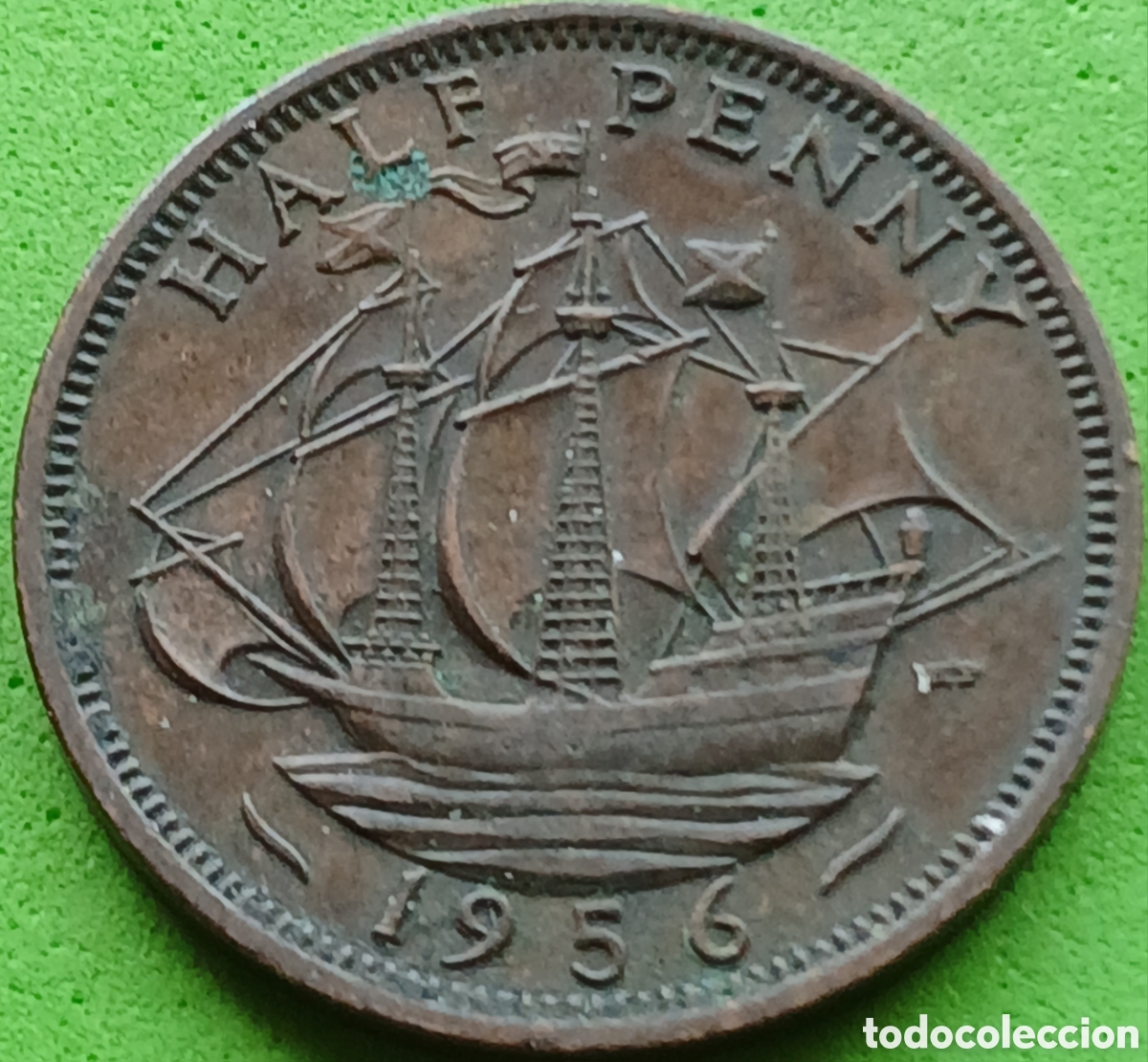 Monedas antiguas de Europa: Reino Unido half penny 1956 km#896