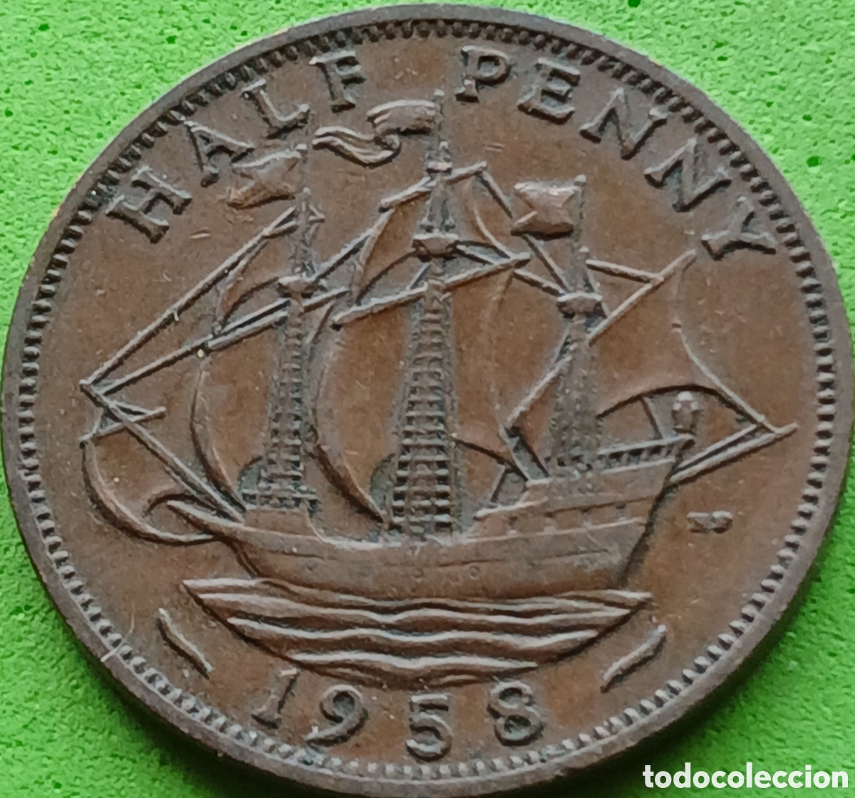 Monedas antiguas de Europa: Reino Unido half penny 1958 km#896