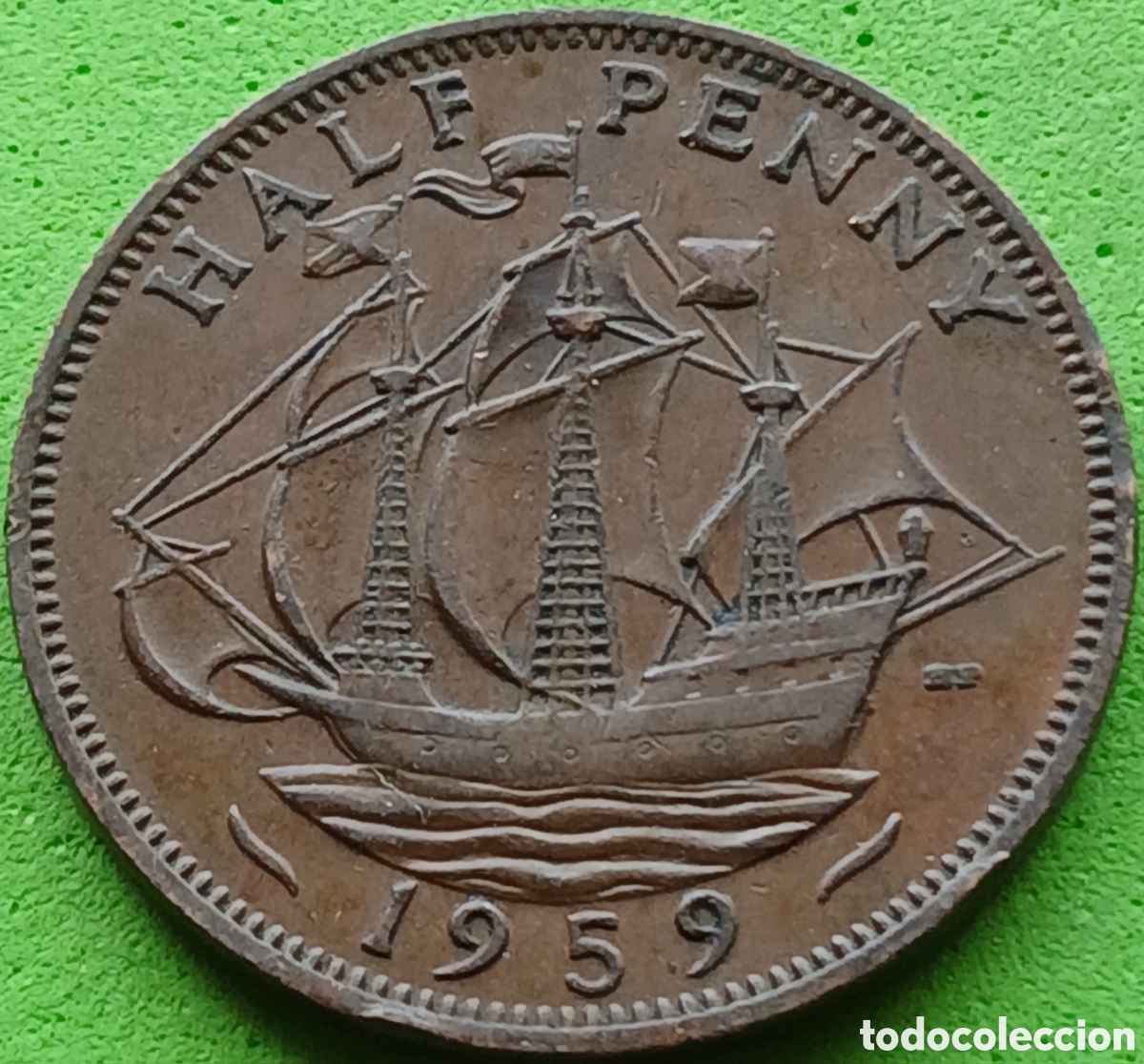 Monedas antiguas de Europa: Reino Unido half penny 1959 km#896