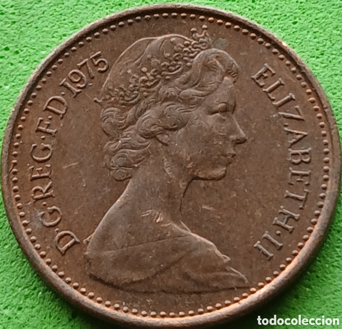 Monedas antiguas de Europa: Reino Unido &frac12; new penny 1975 km#914