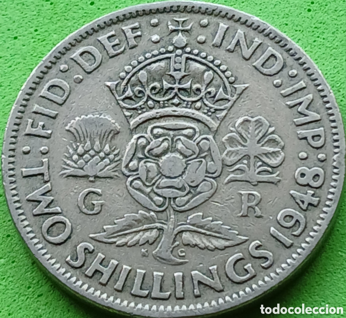 Monedas antiguas de Europa: Reino Unido two shillings 1948 km#865