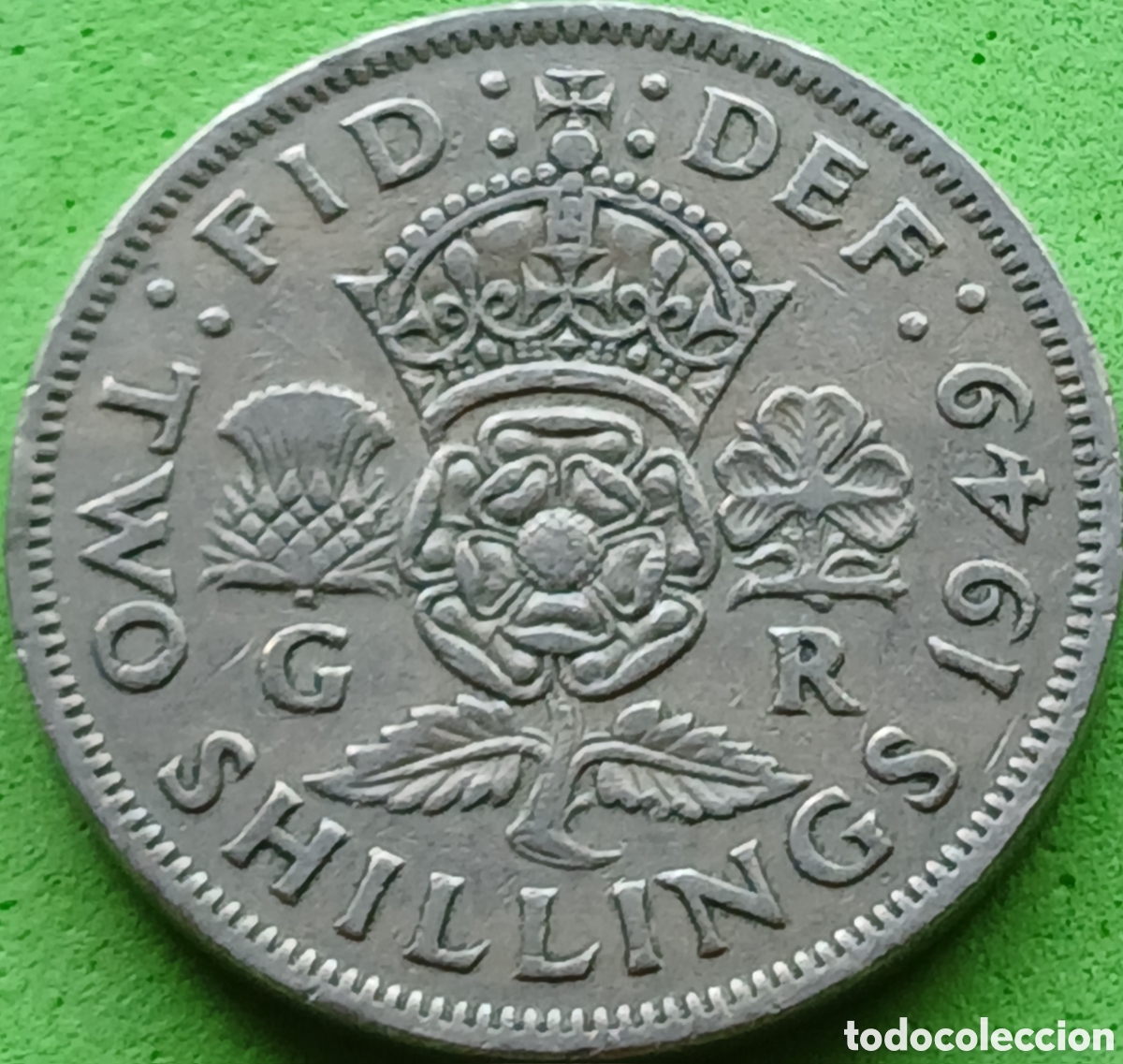 Monedas antiguas de Europa: Reino Unido two shillings 1949 km#878