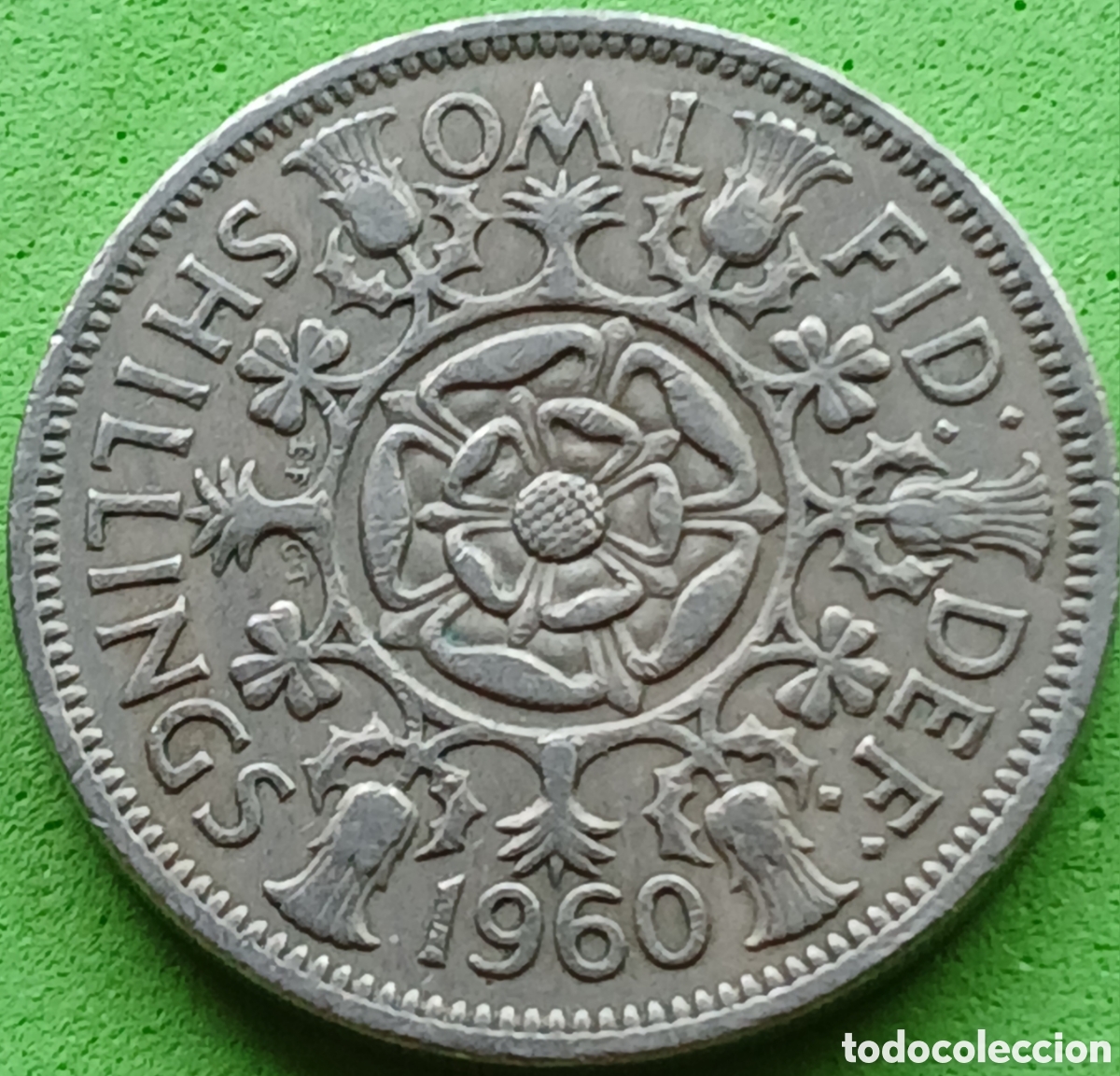 Monedas antiguas de Europa: Reino Unido two shillings 1960 km#906