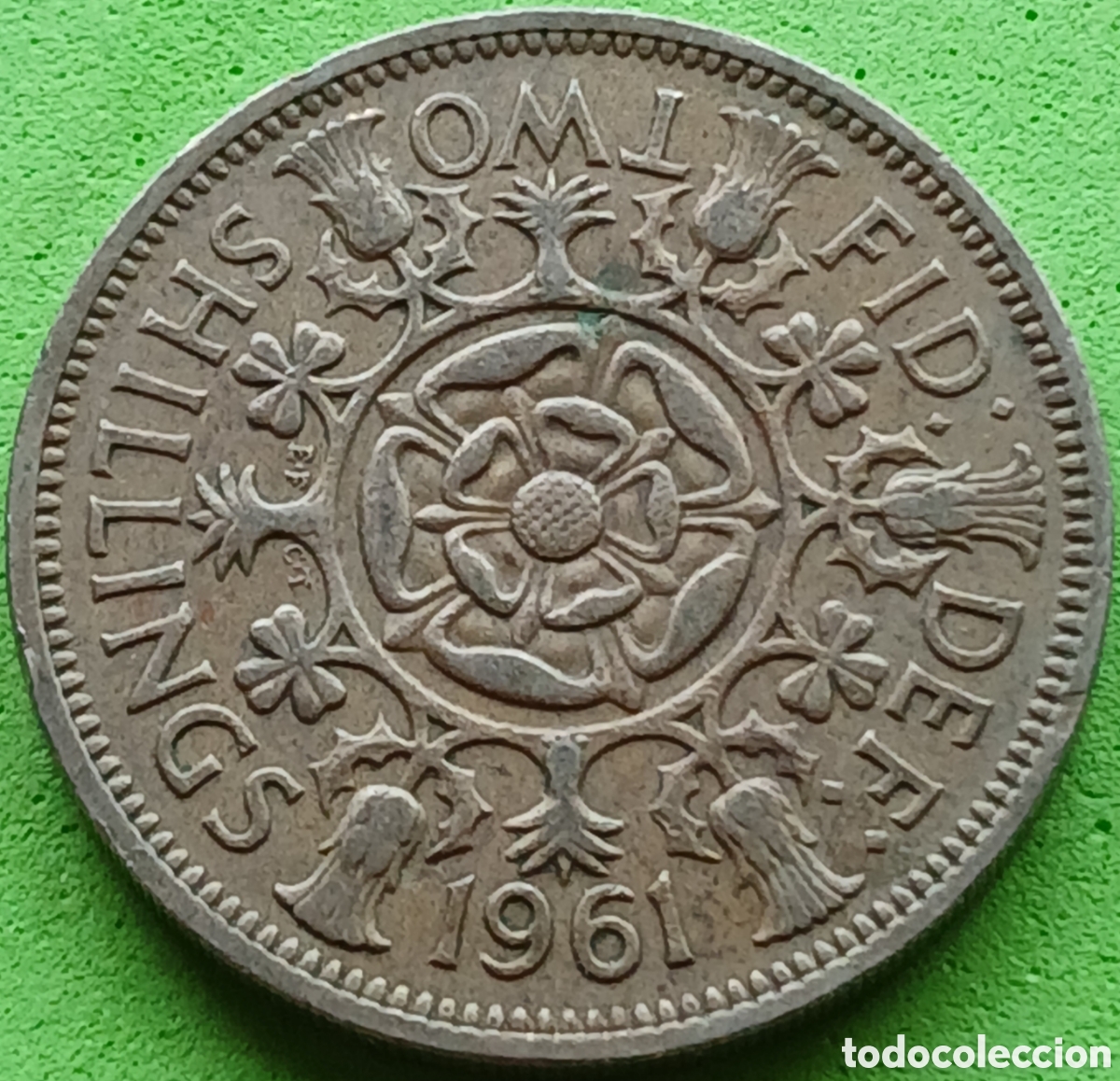 Monedas antiguas de Europa: Reino Unido two shillings 1961 km#906