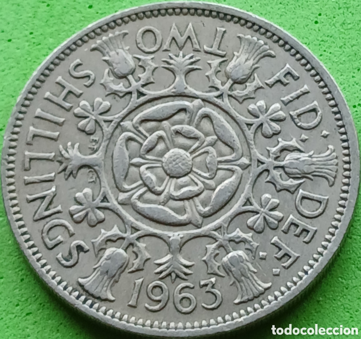 Monedas antiguas de Europa: Reino Unido two shillings 1963 km#906