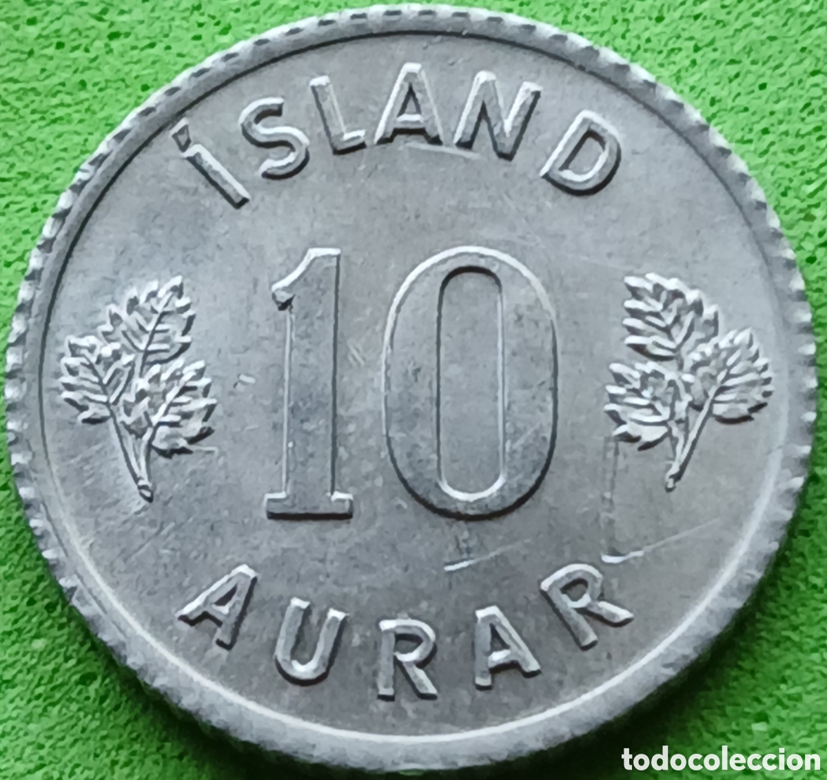 Monedas antiguas de Europa: Islandia 10 aurar 1970 km#10a