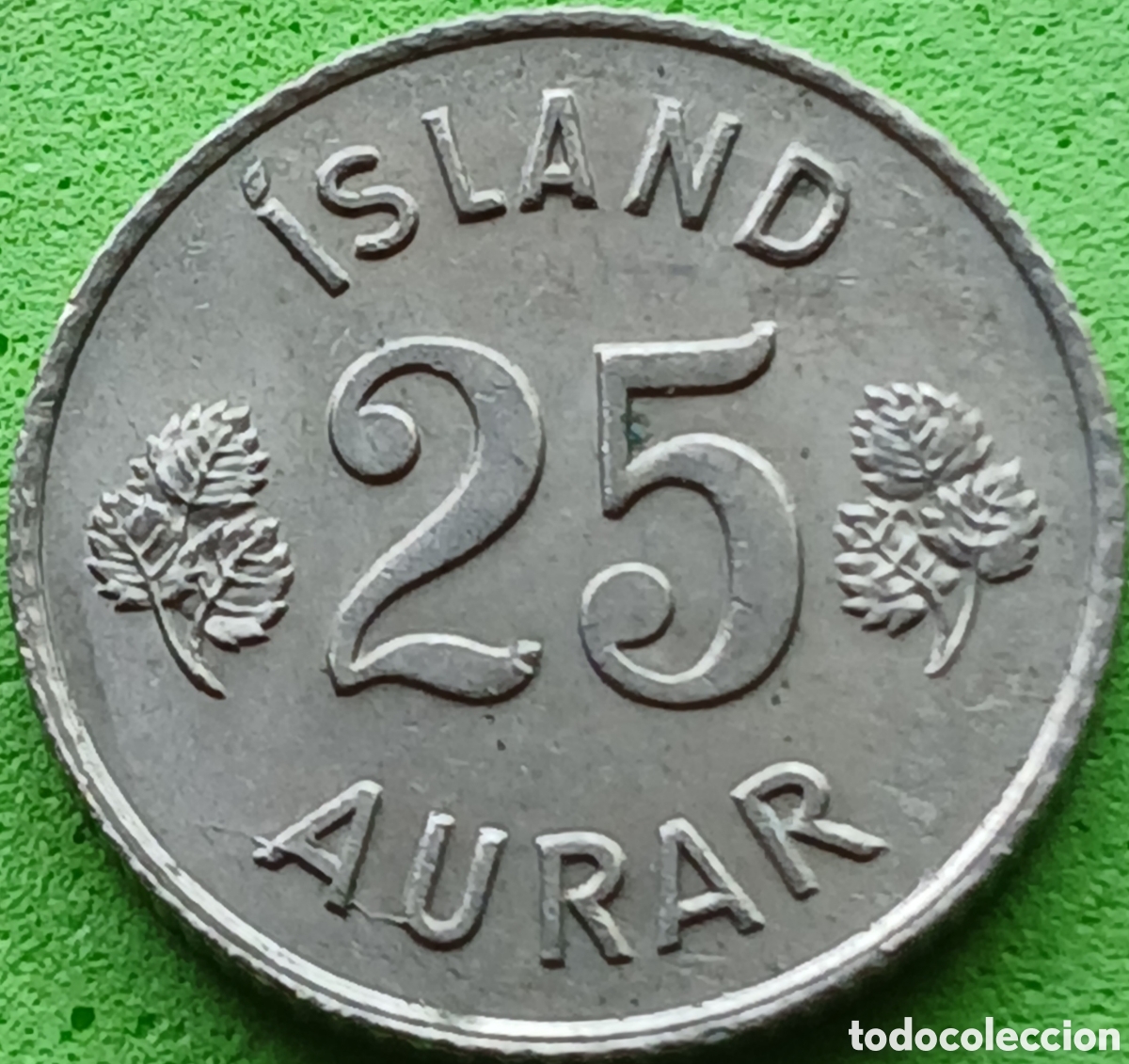 Monedas antiguas de Europa: Islandia 25 aurar 1965 km#11