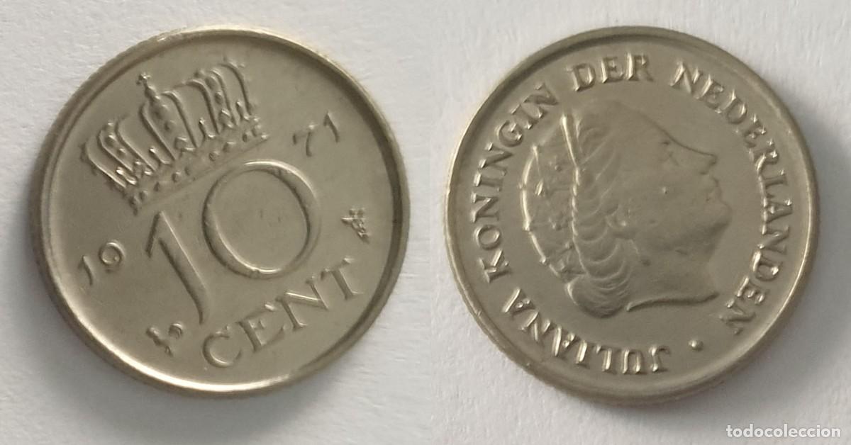 Monedas antiguas de Europa: Pa&iacute;ses Bajos 10 Centavos 1971 - Juliana - KM#182