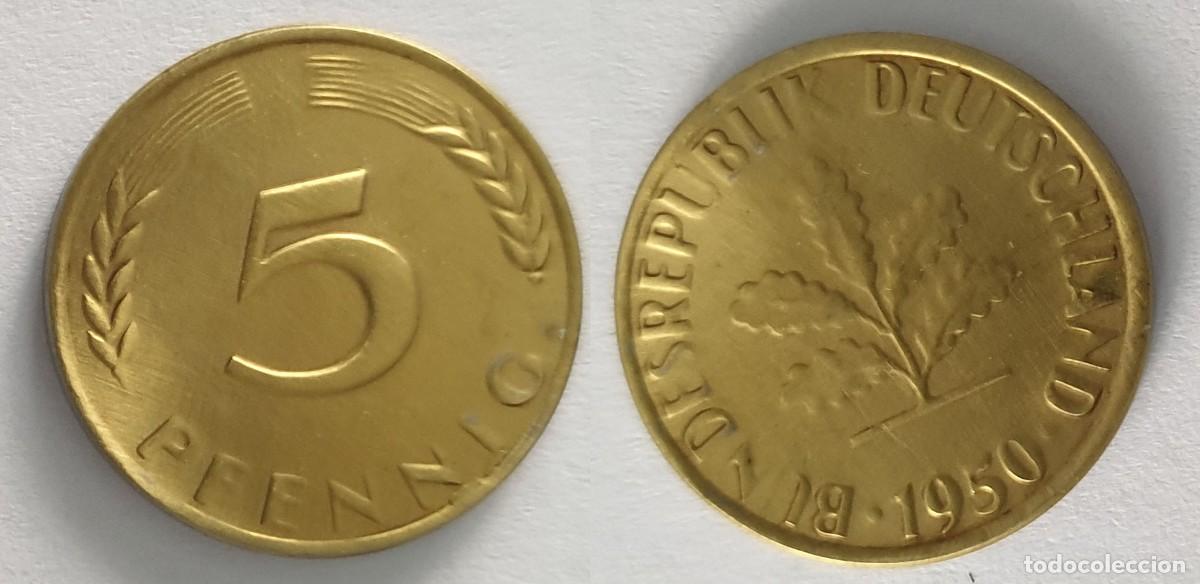 Monedas antiguas de Europa: Alemania Occidental (FRG) 5 Pfennig 1950 - KM#107