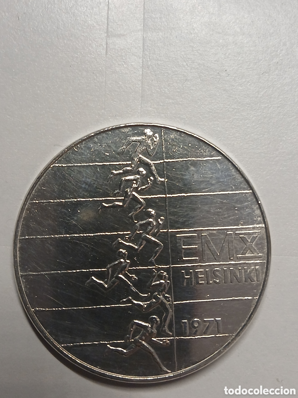 Alte M&uuml;nzen aus Europa: 10 Markkaa Finlandia 1971 Plata EMX Helsinki Campeonato Europeo Atletismo