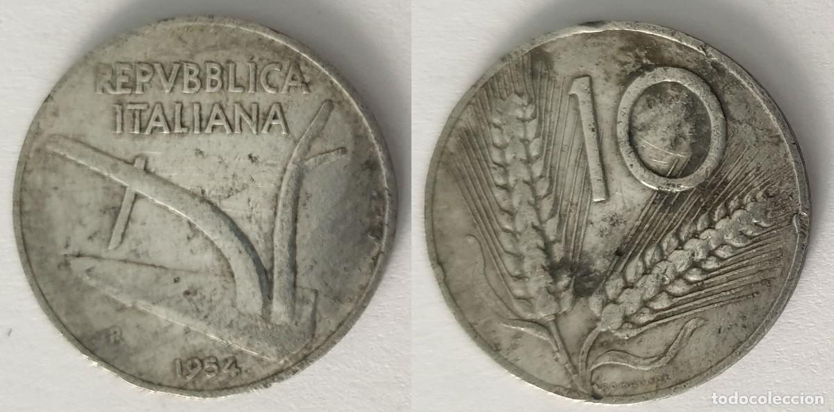 Monedas antiguas de Europa: Italia 10 Lire 1954 - KM#93