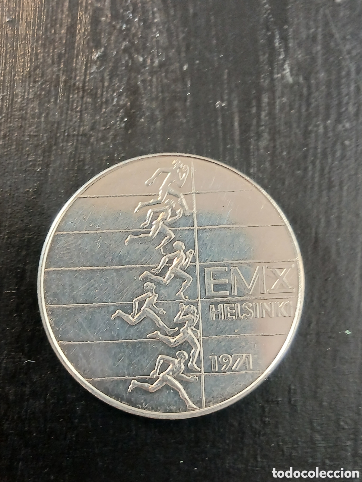Monedas antiguas de Europa: 10 Markkaa Finlandia 1971 Plata EMX Helsinki Campeonato Europeo Atletismo