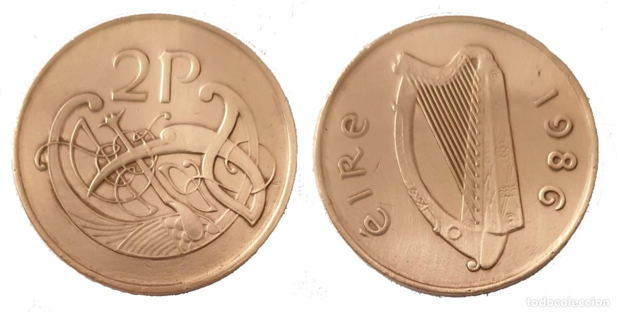Monedas antiguas de Europa: Irlanda 2 Peniques 1986 &ndash; KM#21