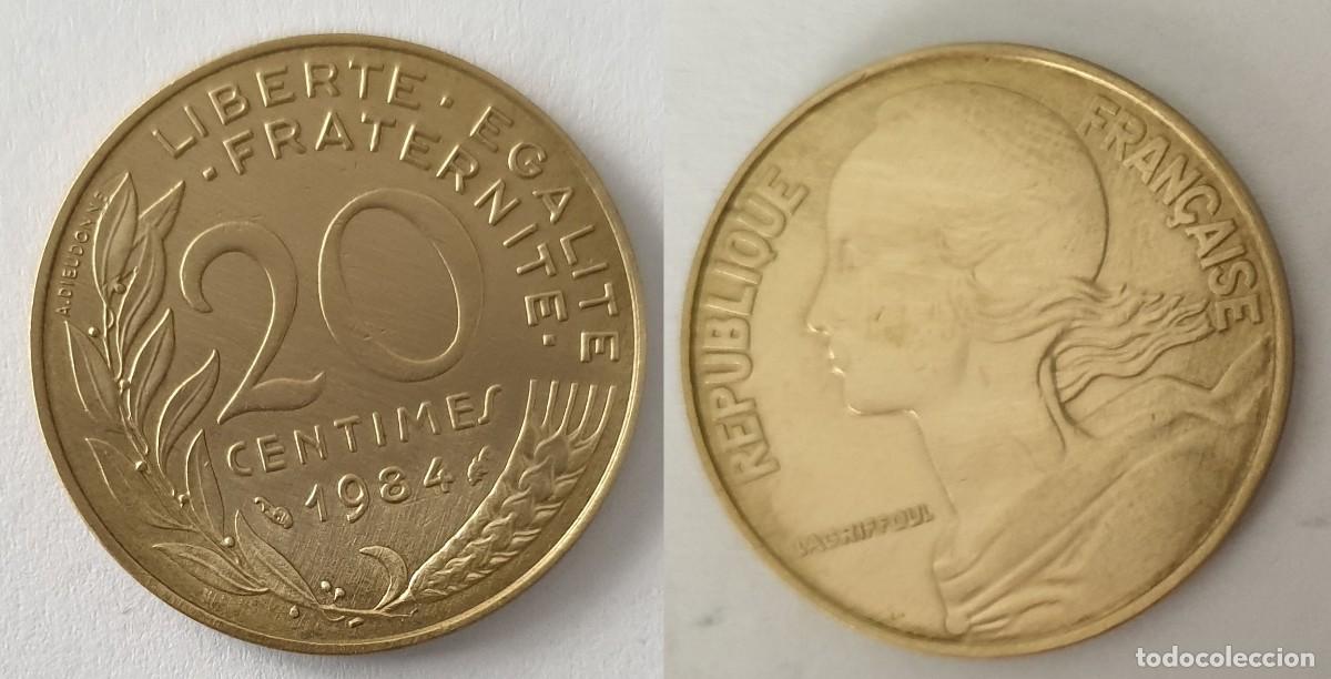 Monedas antiguas de Europa: Francia 20 C&eacute;ntimos 1984 &ndash; KM#930