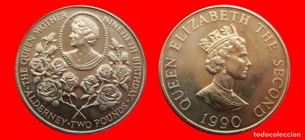 Monedas antiguas de Europa: 2 LIBRAS POUNDS 1990 SIN CIRCULAR ALDERNEY-9274SC
