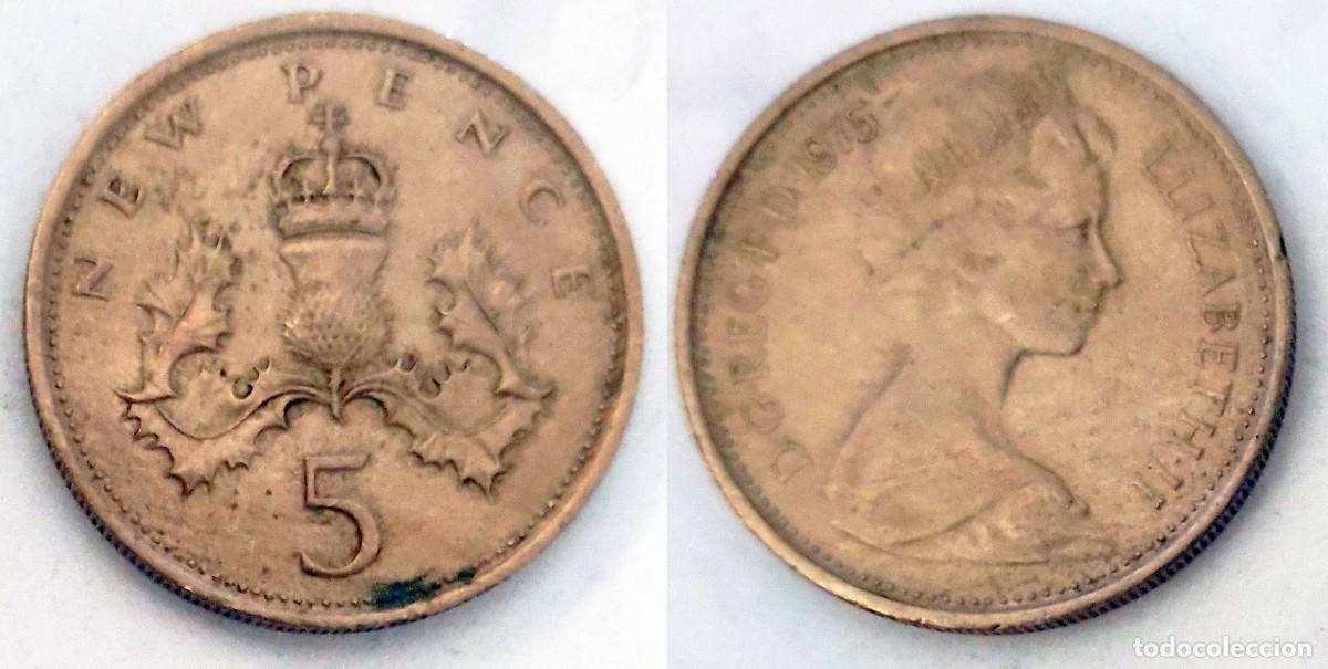 Monedas antiguas de Europa: Reino Unido 5 Nuevos Peniques 1977 &ndash; KM#911