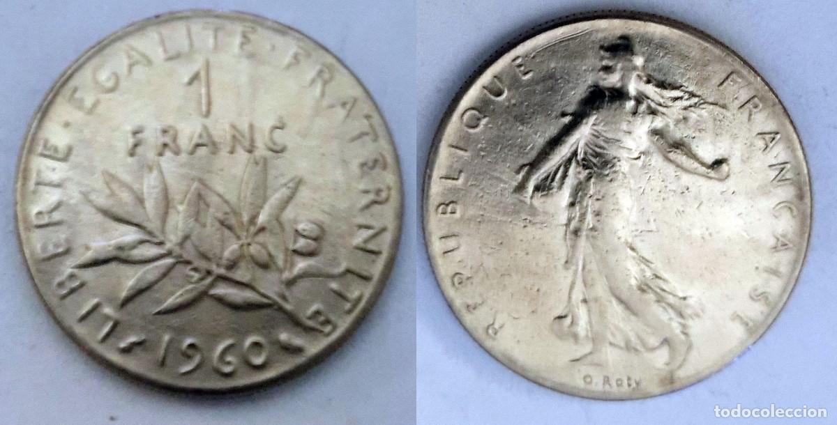 Monedas antiguas de Europa: Francia 1 Franco 1960 &ndash; KM#925